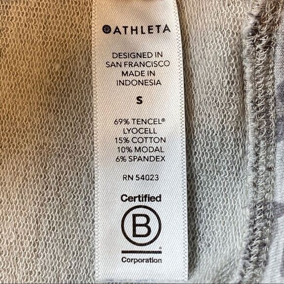 Athleta Studio to Street Gray Splatter Sweatshirt Size Small - Picture 4 of 9